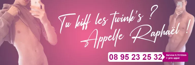Appelle Raphaël ce jeune minet gay nu​ derrière son téléphone